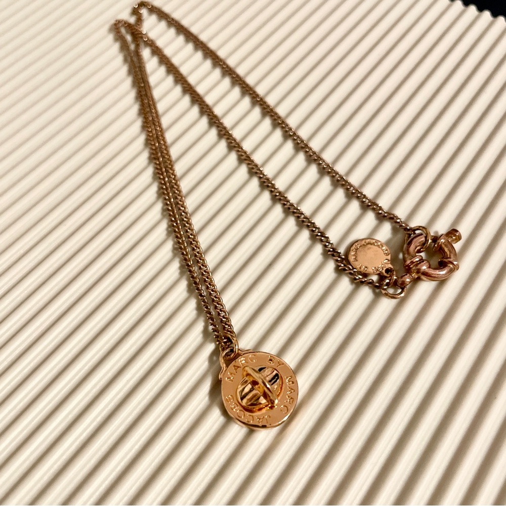 Marc by Marc Jacobs Rose Gold Turn lock Necklace